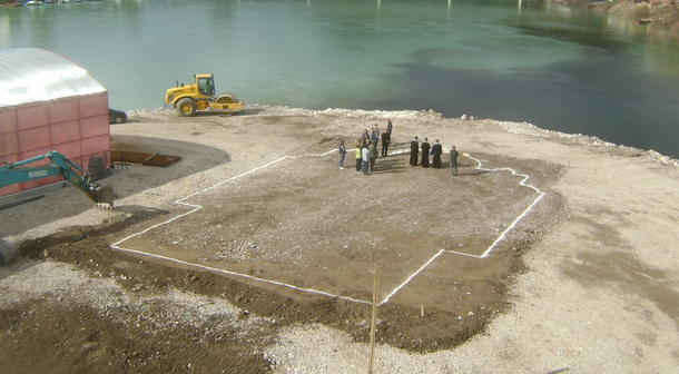 Osvećenje temelja crkve u Andrićgradu
