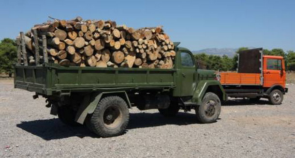 Kamion sa drvima