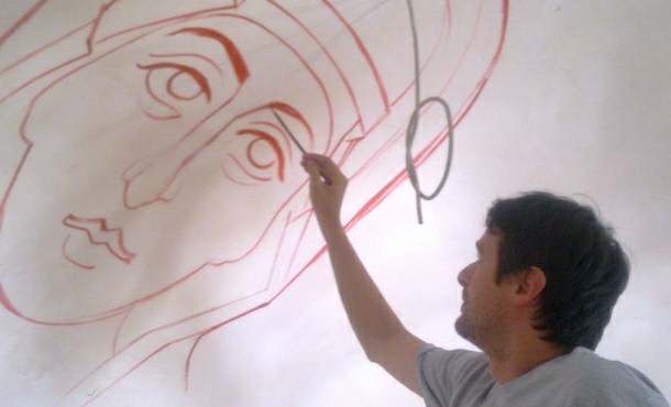 Manastir u Dobrunskoj Rijeci-slikanje