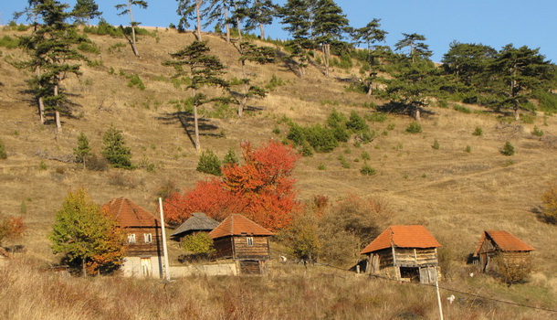 jesenji seoski pejzaz oko visegrada