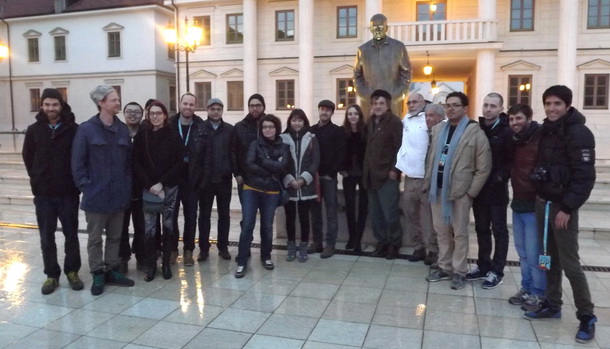 Arijaga i glumci u Andricgradu