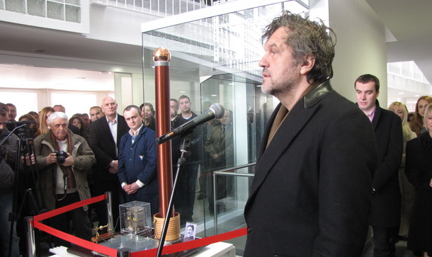Emir Kusturica na HE na Drini nova zgrada