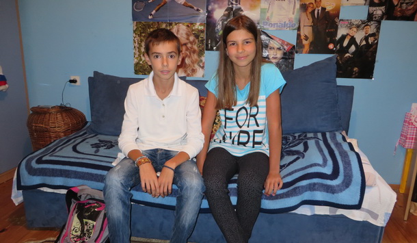 Milan Purkovic sa sestrom