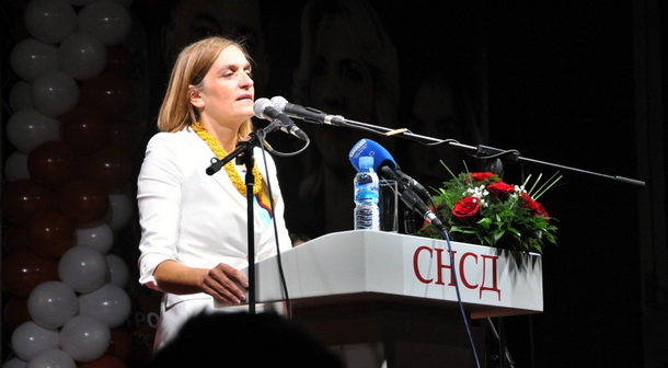 Sonja Mitrasinovic na tribini